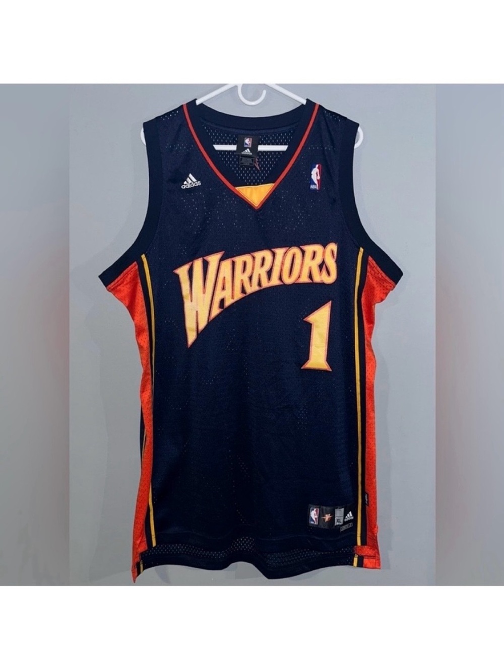 Golden State Warriors #1 Murphy Blue adidas Authentic Throwback NBA Jersey